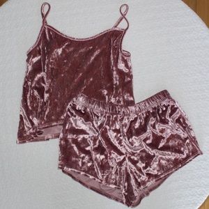Pink Velvet PJ Set